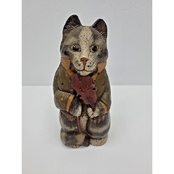 The Whimsical Workshop Collectible Shelf Sitter Hey Diddle Diddle the Cat - Picture 1 of 7